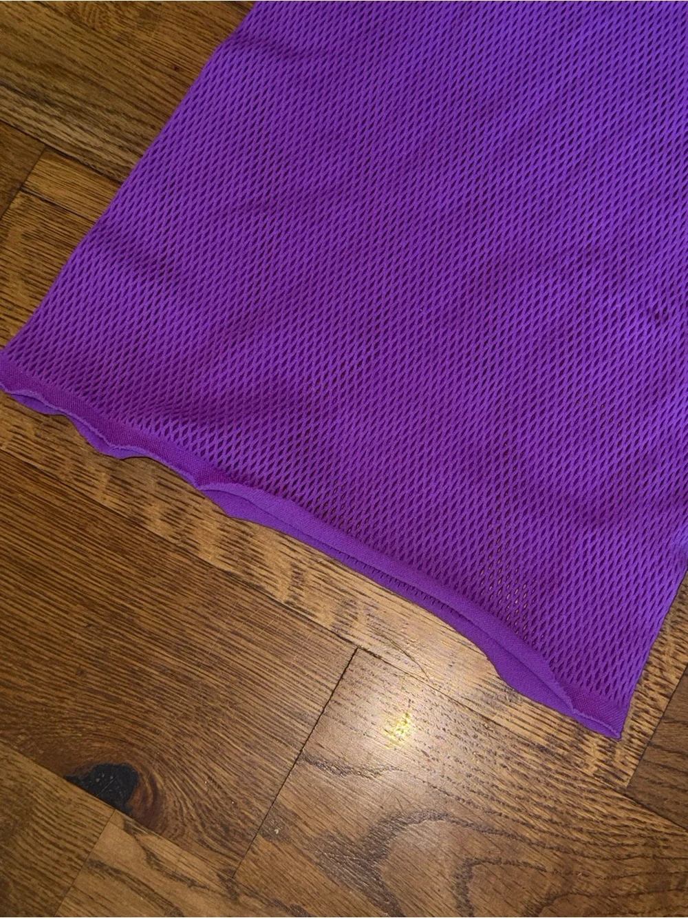 Skims. Fishnet Long Sleeve Maxi Swim Coverup. Purple. Size 2X-4X.